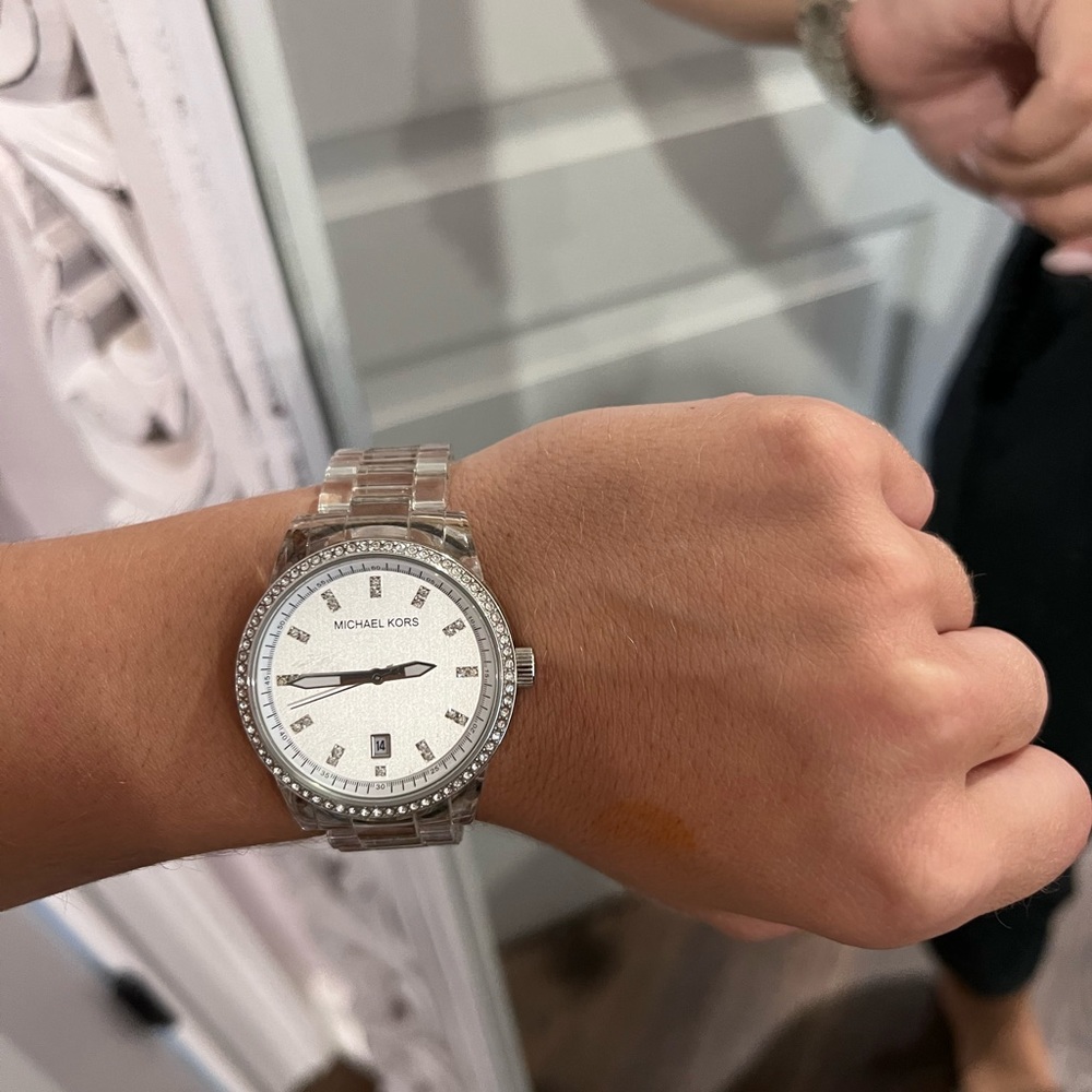 Clear Michael kors watch